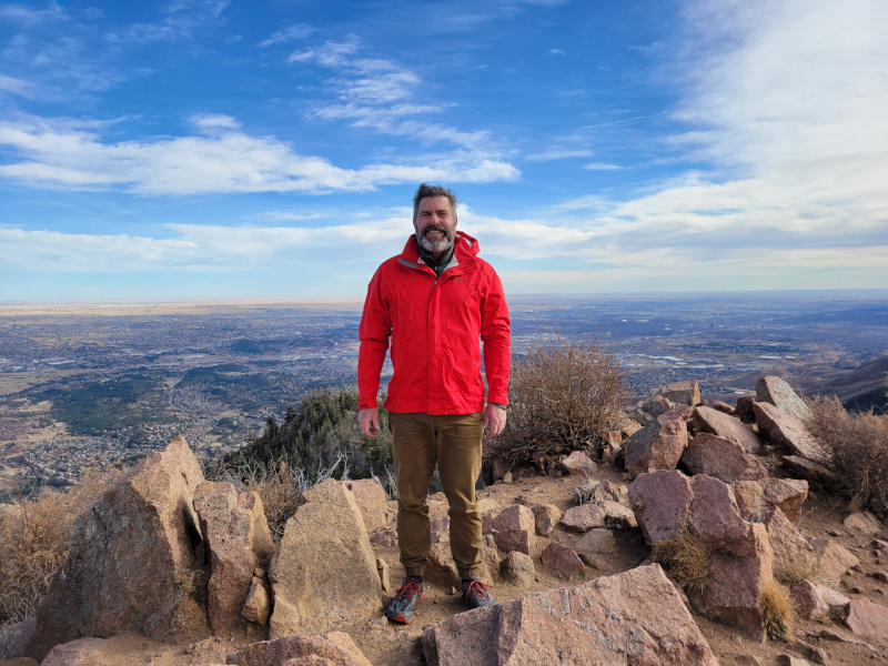 Kenneth standing on Blodgett Peak